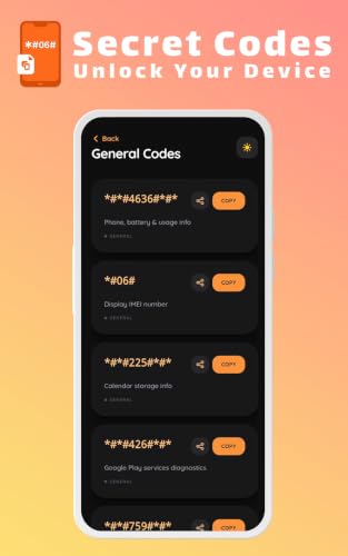 Android Secret Codes & USSD Tools – vue 2