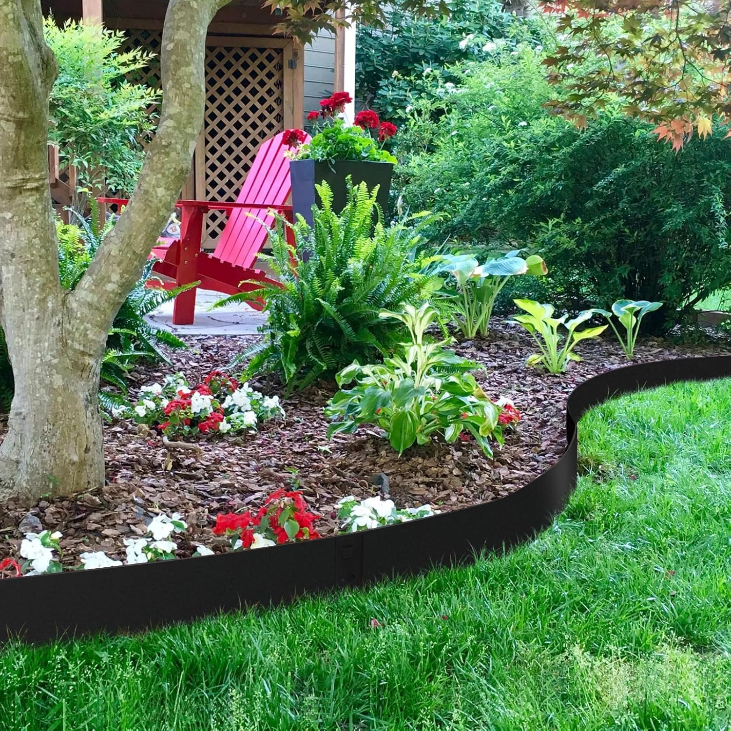 Metal Landscape Edging 6.3 Inch, 6 Pack Galvanized Steel Landscape Edging,Hammer in Landscape Edging, Metal Edging for Landscaping