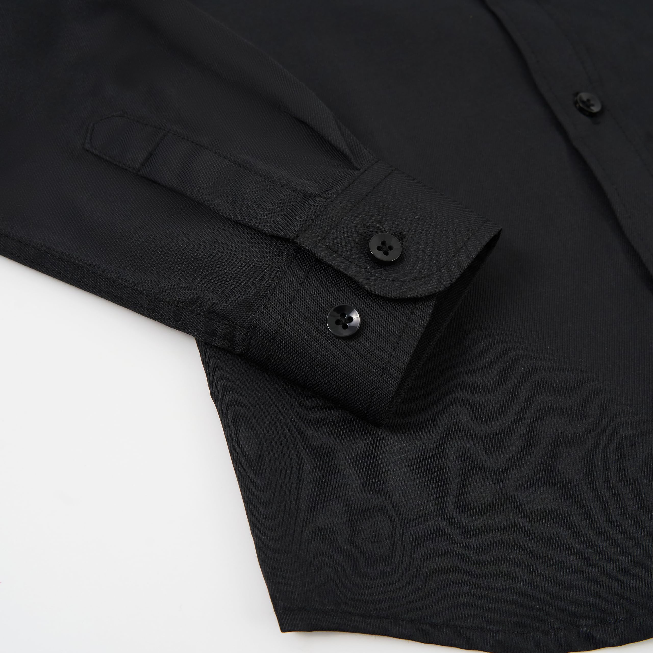 LOLANTA Camicia a Maniche Lunghe per Ragazzi Camicia Formale a Tinta Unita Button Down Camicia Uniforme Scolastica per Bambini