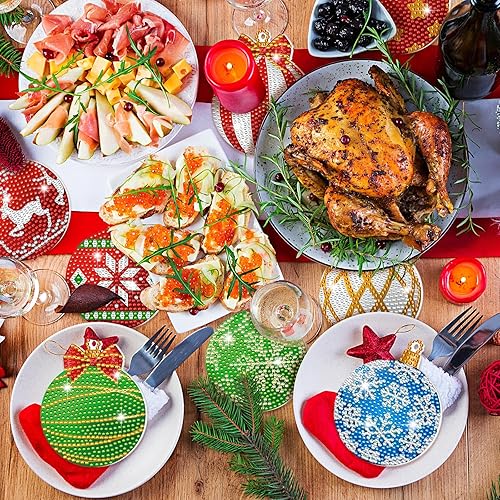 Miniatura 2 de FairySandy 10 posavasos de pintura de diamante de Pascua, posavasos de arte de diamante con soporte para huevos, posavasos de diamante 5D, kit de