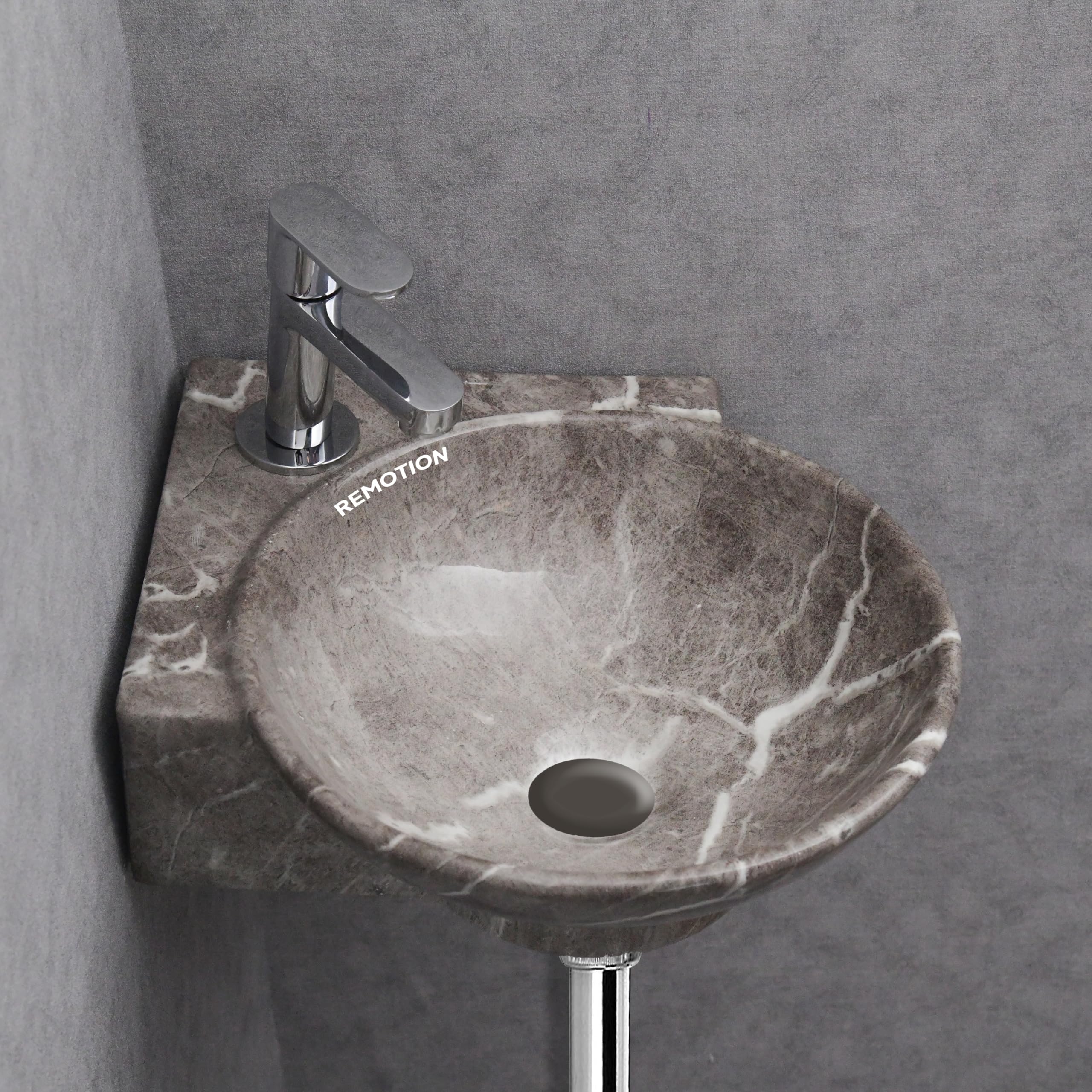 Black Gold Corner Sink - Wall Mounted Wash Basin -16 Black Gold Corner Sink - Wall Mounted Wash Basin -16