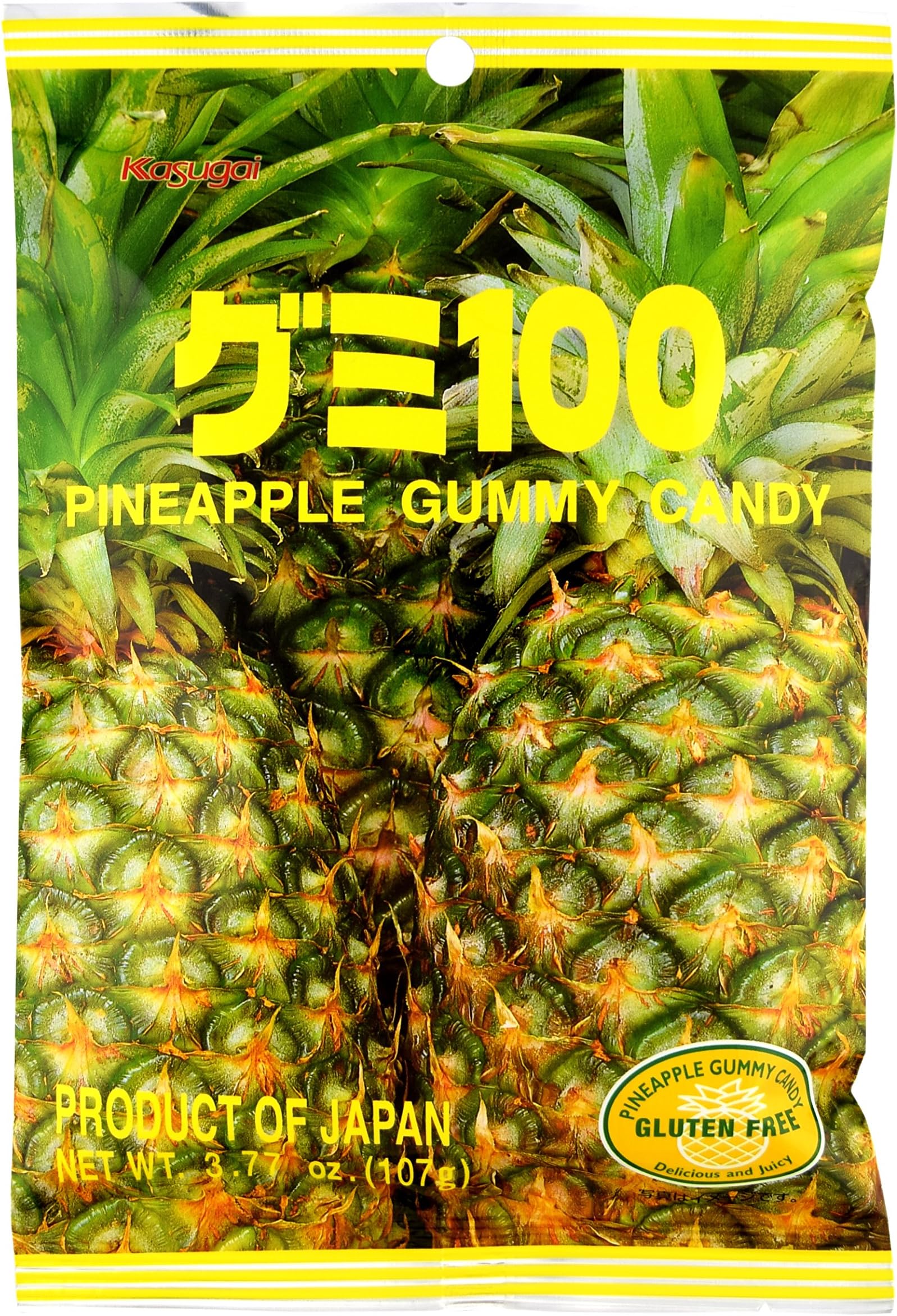 Japanese Fruit Gummy Candy from Kasugai - Pineapple - 107g