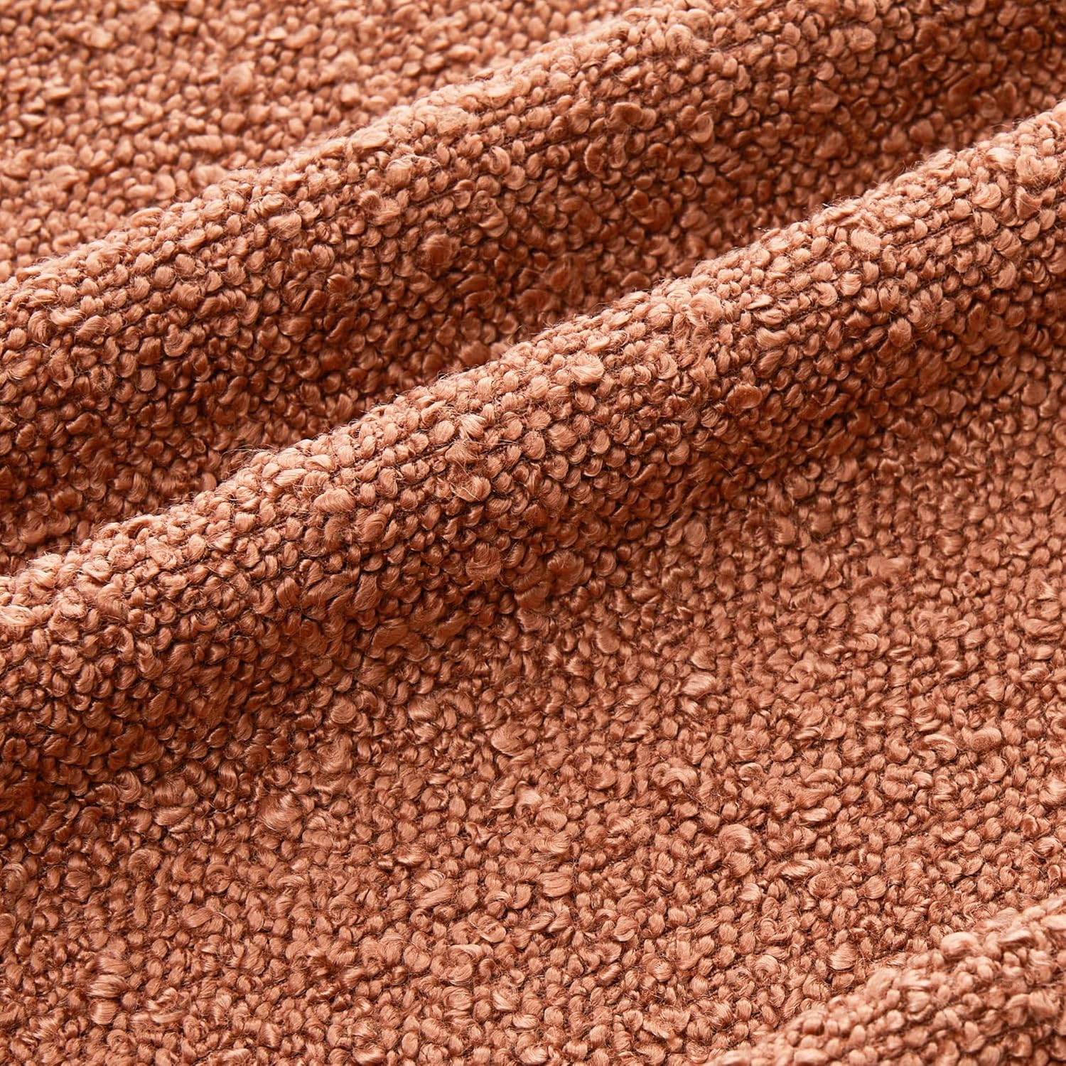 Mixhug Decorative Boucle Throw Pillow Covers, Rust, 20 x 20 Inches, Pack of 2 - Textured Boho Pillow Covers for Couch and Bed