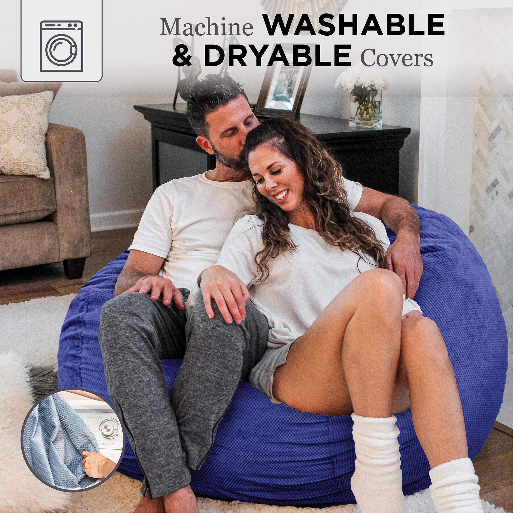 Buy CordaRoy's Chenille Bean Bag Chair, Convertible Chair Folds from Bean Bag to Bed, As Seen on