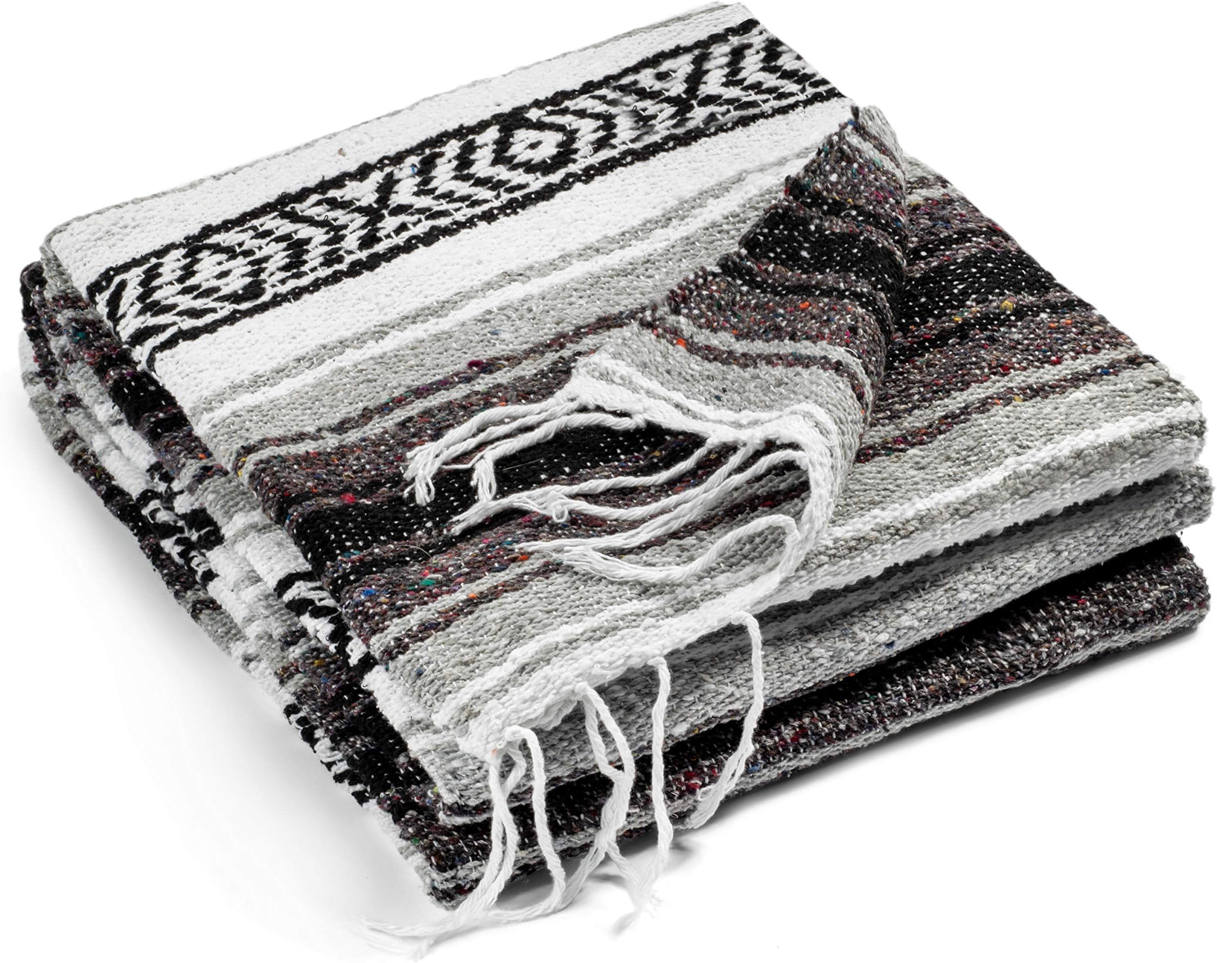 Topaz Hill Mexican Blanket - Gray
