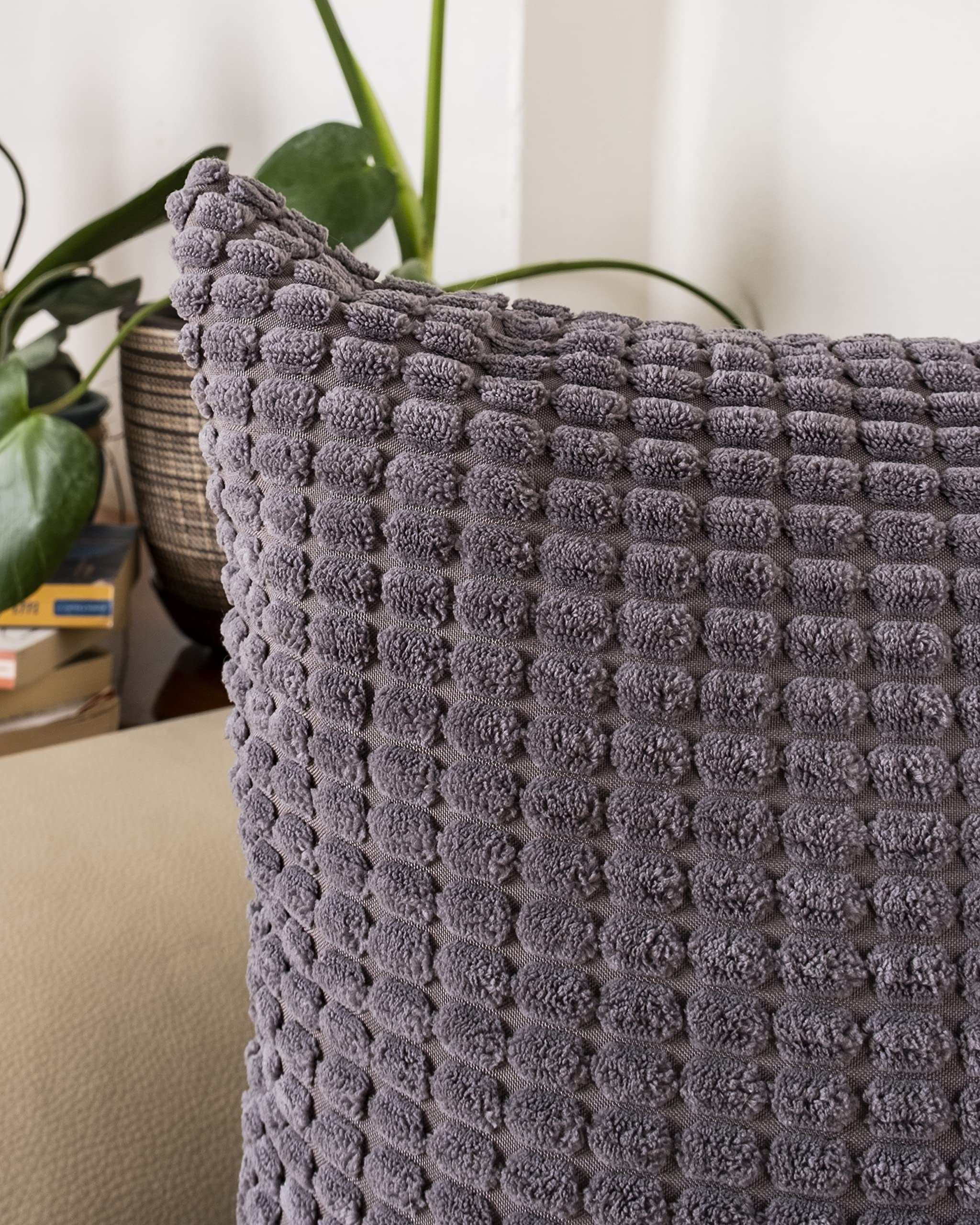 Gräfenstayn Cord-Samt Kissenbezug 45x45 Cm – 2er-Set, Weich, Mit Reißverschluss, Öko-TEX Zertifiziert