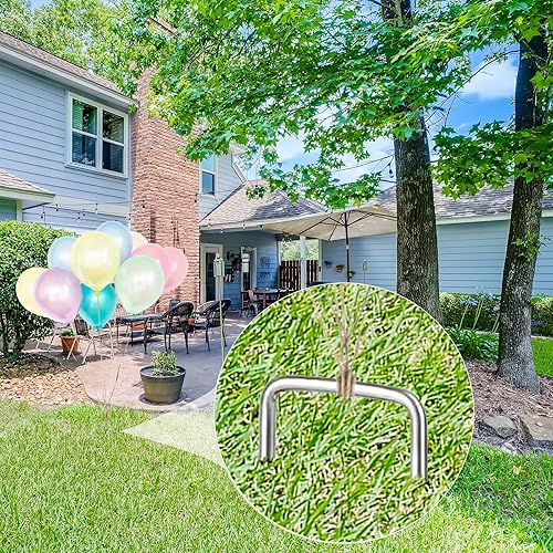 Miniatura 5 de Paquete de 50 estacas de jardín galvanizadas de 6 pulgadas, calibre 12, pasadores de jardín resistentes para vallas, césped, barreras de malezas y