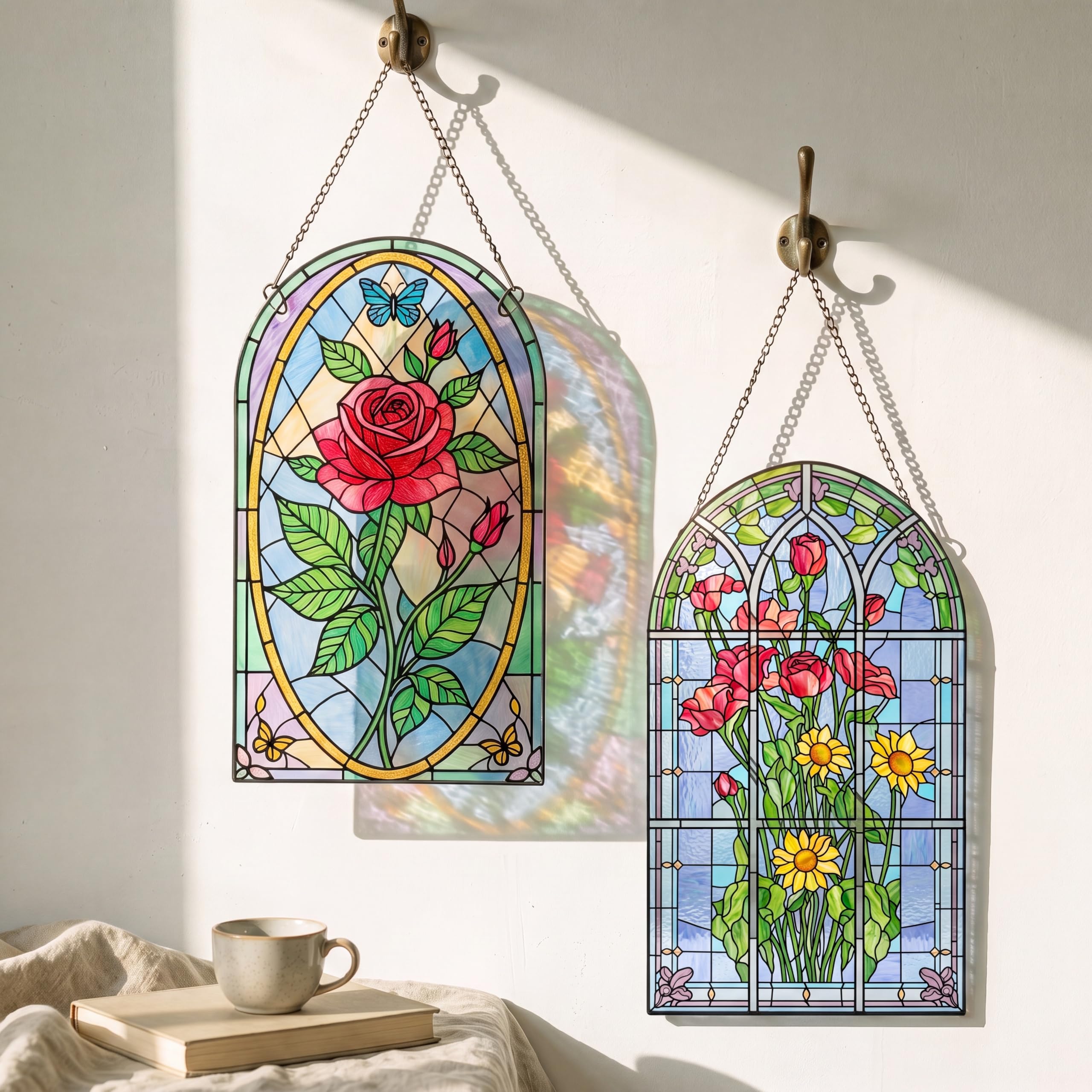 DIY Suncatcher Crafts Kit - Paint Floral Window Art -4