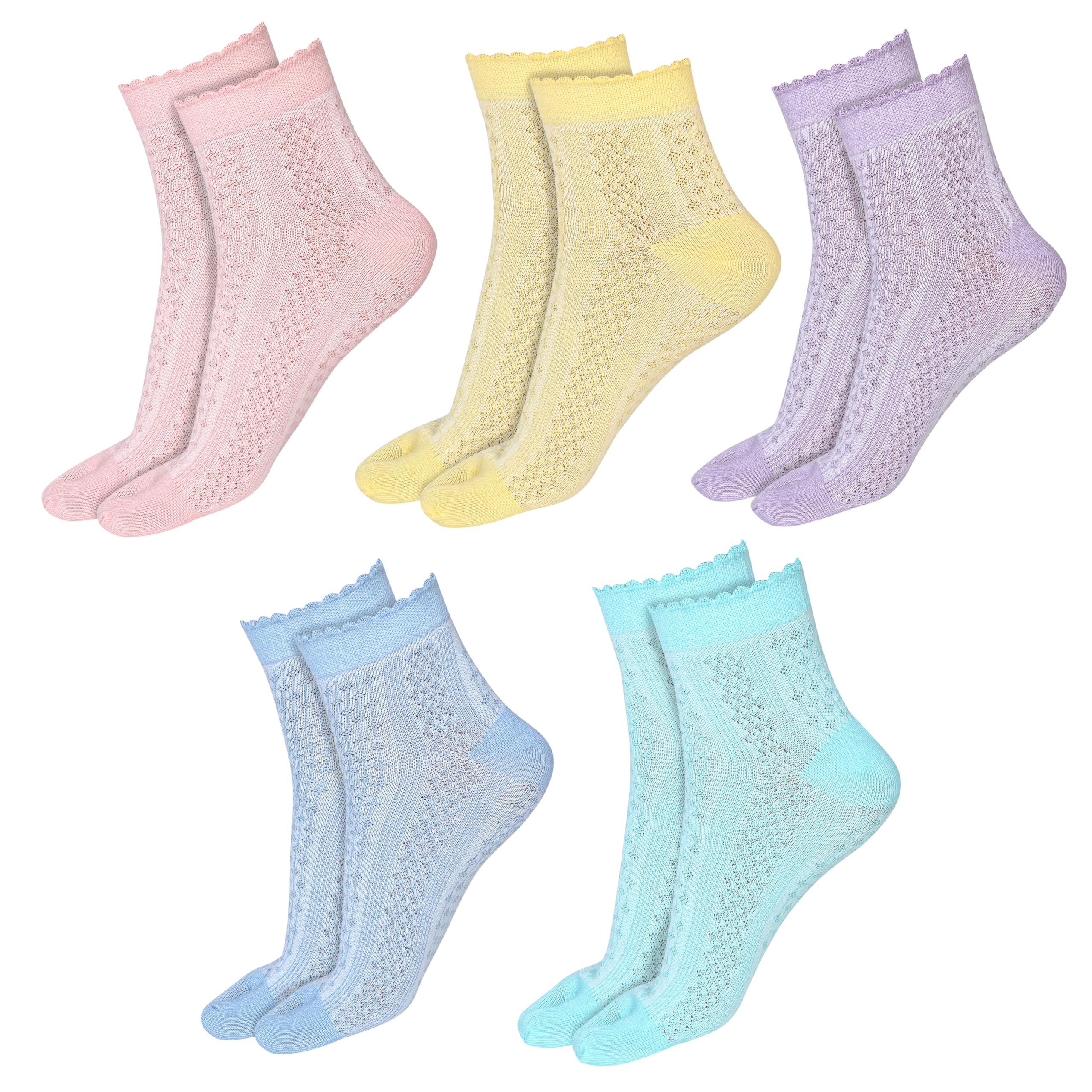 Women Cotton Thumb Socks Pack of 5 | Ankle Length Socks for Women & Girls | Soft Breathable Stretchable Daily Wear Socks-image-40