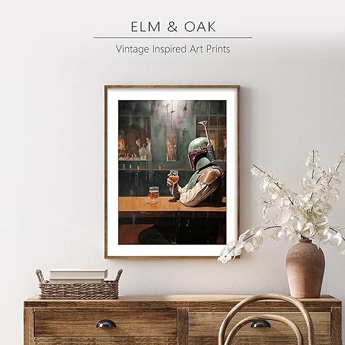 Miniatura 5 de Star Wars Bar Art Prints - Premium Giclee Fine Art Print - Aesthetic Man Cave Wall Décor, Bourbon Whiskey Print Poster for Bar and Home Decor, Ready