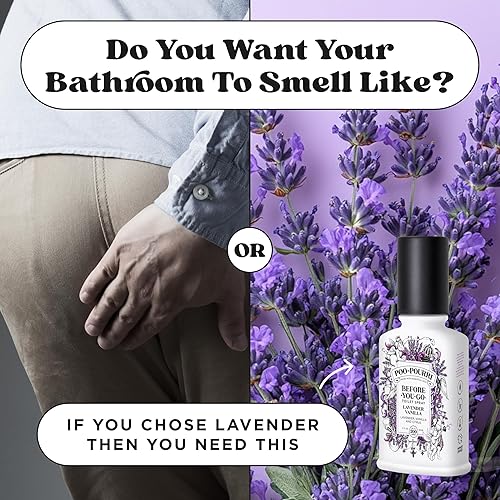Miniatura 9 de Poo-Pourri Before-You-Go Toilet Spray, Lavender Vanilla, 4 Fl Oz, Up to 200 Uses, Bathroom Odor Deodorizer, Plant-Based with Essential Oils, for