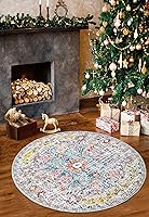 Vista 161 de Vintage Bohemian Entry Rug, 2x3 Small Entryway Rug Boho Kitchen Rugs Non-Slip Washable Indoor Door Mat, Distressed Floral Soft Accent Throw Rugs for