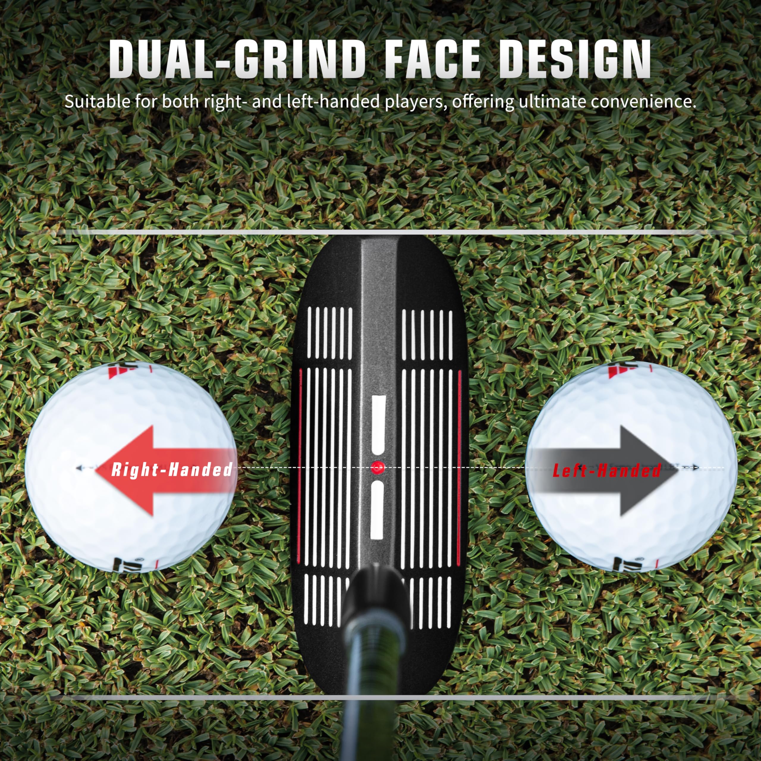 PGM Golfschläger Zwei-Wege-Chipper 36° für Rechts- und Linkshänder, Dual-Sided Chipper Putter Short Game Improvement Wedge für Männer und Frauen