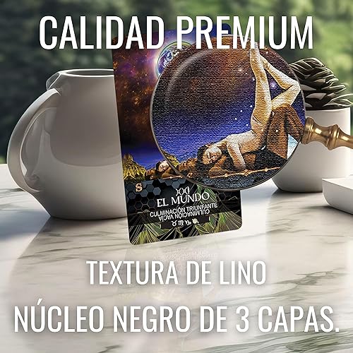 Miniatura 6 de Baraja de tarot con besos, cartas de tarot con Significados en Ellos, Incluye Astrología Golden Dawn Zodíaco y Planetas, Palabras Clave, Invertido,