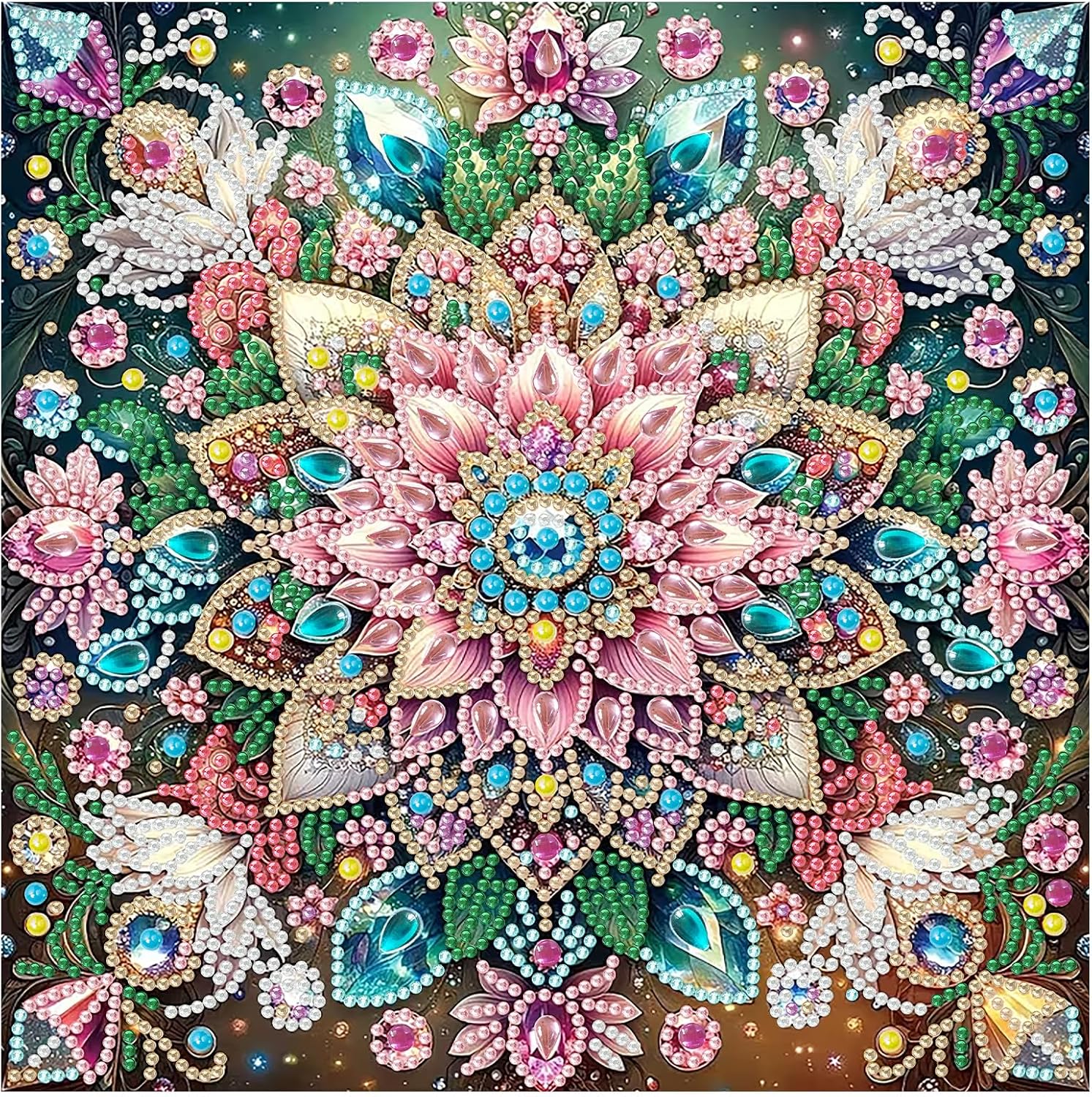 Special Shape Diamond Art Kits for Adults, Mandala Diamond Painting 12x12in