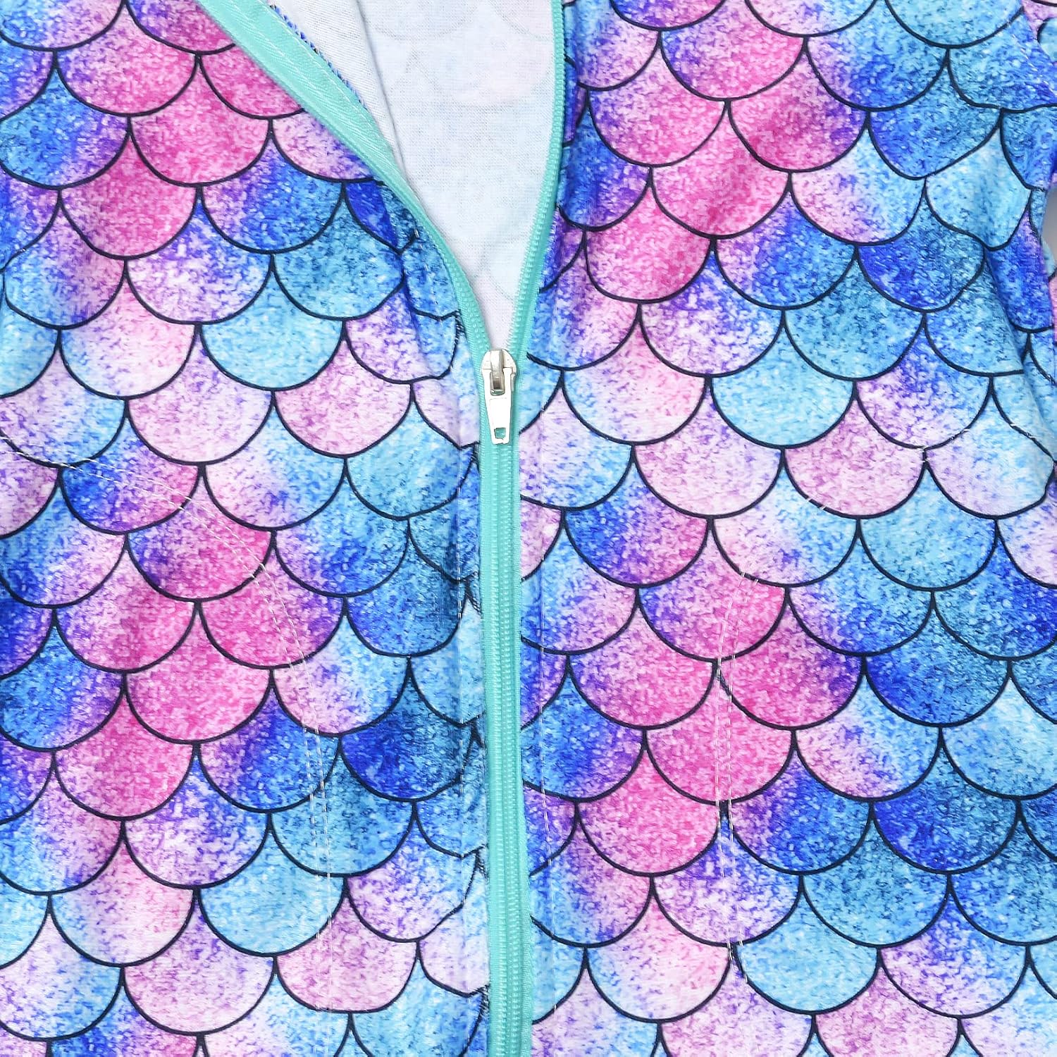 CHILDRENSTAR Girls Swim Coverups Terry Swimsuit Coverup Zip-Up Beach Flutter Sleeve Robe - Image 5