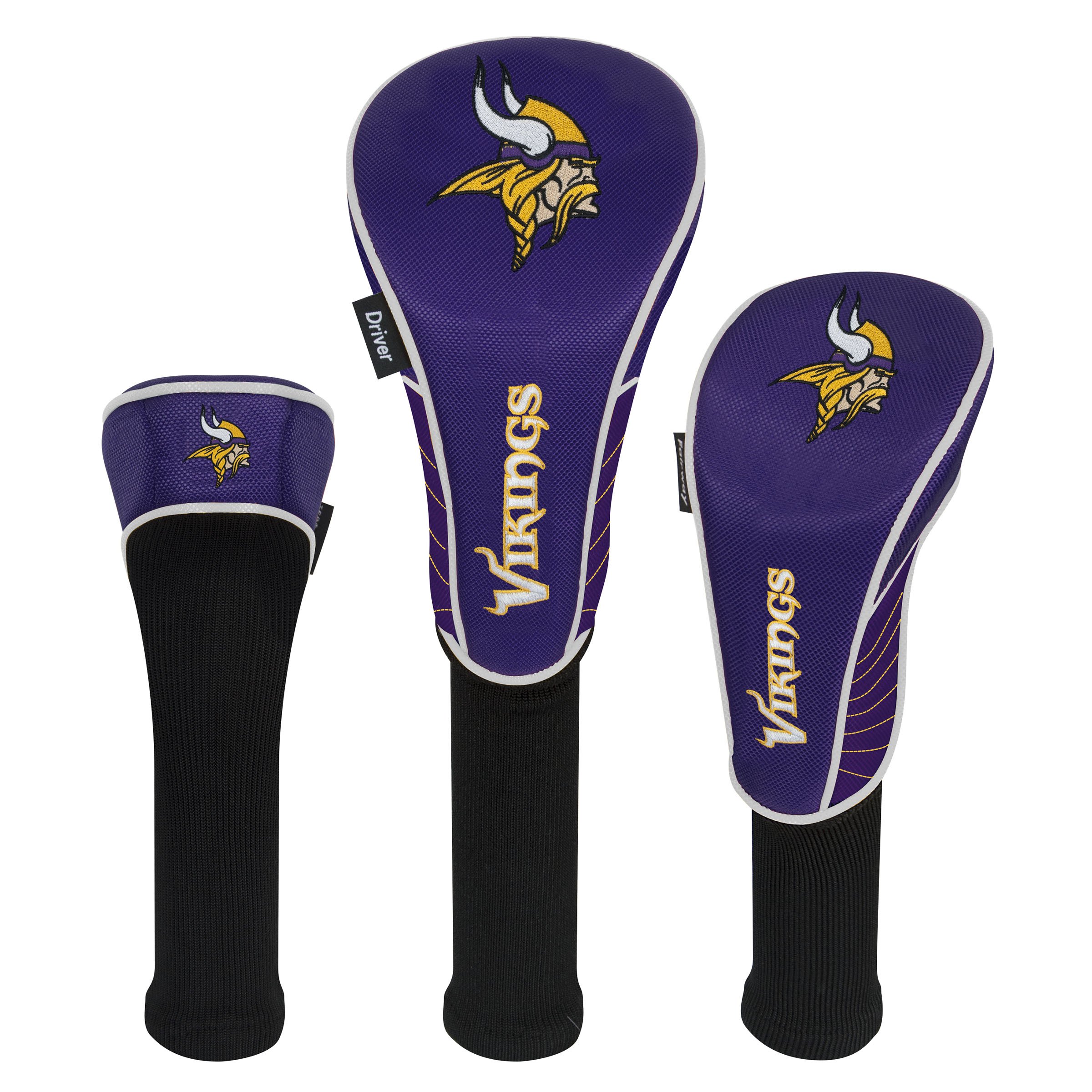 Minnesota Vikings Driver Fairway Hybrid Set of Three Headcovers — image 1