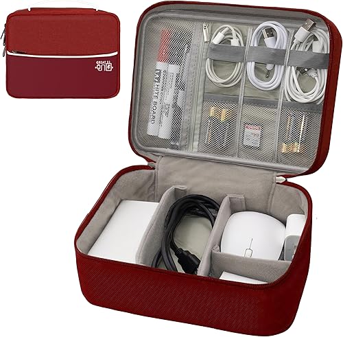 Miniatura 7 de Organizador de electrónica, bolsa organizadora de cables de viaje, bolsas organizadoras de cables portátiles, estuche de almacenamiento de