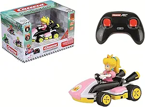 Carrera RC Nintendo Mario Kart Race Kart 1:32 Scale 2.4 GHz Mini Collectible Radio Remote Control Toy Car Vehicle - Peach