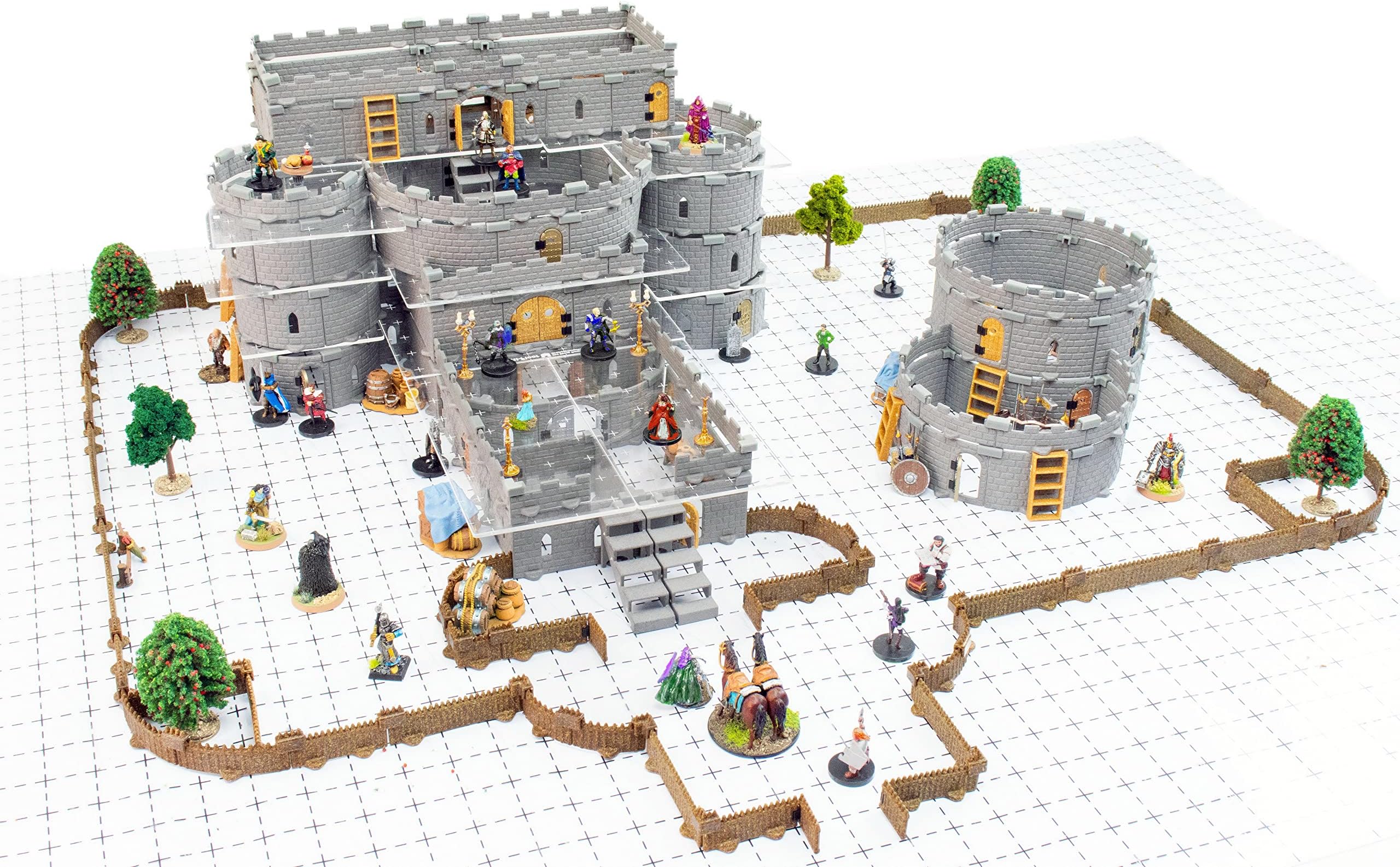 Dirt Cheap Dungeons Modular Castle System - Regent Set TT RPG Terrain Building for Dungeons & Dragons, Pathfinder, War Gaming, and More!