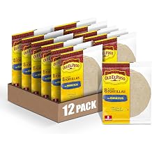 Old El Paso Flour Tortillas for Burritos, Meal Prep, 8 Ct, 11 oz Pack of 12