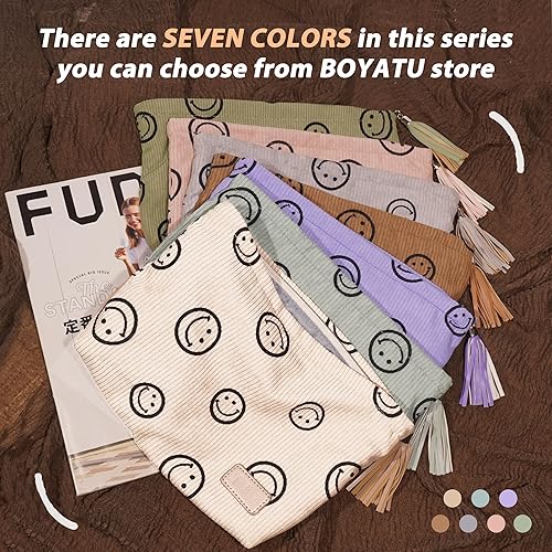 Miniatura 7 de Bolsa de maquillaje pequeña para cosméticos bolsa de cosméticos para bolso, bonitas bolsas de maquillaje con borla, regalos del día de San Valentín