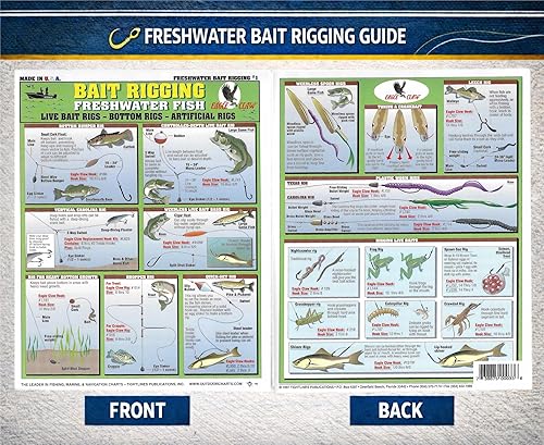 Miniatura 2 de Gráfico de Montaje de Cebo de Agua Dulce #1 - Guía de Pesca Rápida y Resistente al Agua - (Montajes de Cebo Vivo, Montajes Artificiales y Montajes