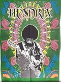 ICC Jimi Hendrix Guitar Poster Wall Hanging Trippy Tapestries 30 x 40 Inches Jimmie Hendrix Classic Rock legend Music Tapestry Jimmy Bohemian Decoration Psychedelic Hippie Large Vintage Decor Green