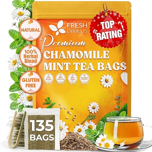 Miniatura 66 de FreshDrinkUS, 135 bolsas de té de cardo mariano premium, 100% natural y puro de semillas de cardo mariano. Té de hierbas con semillas de cardo