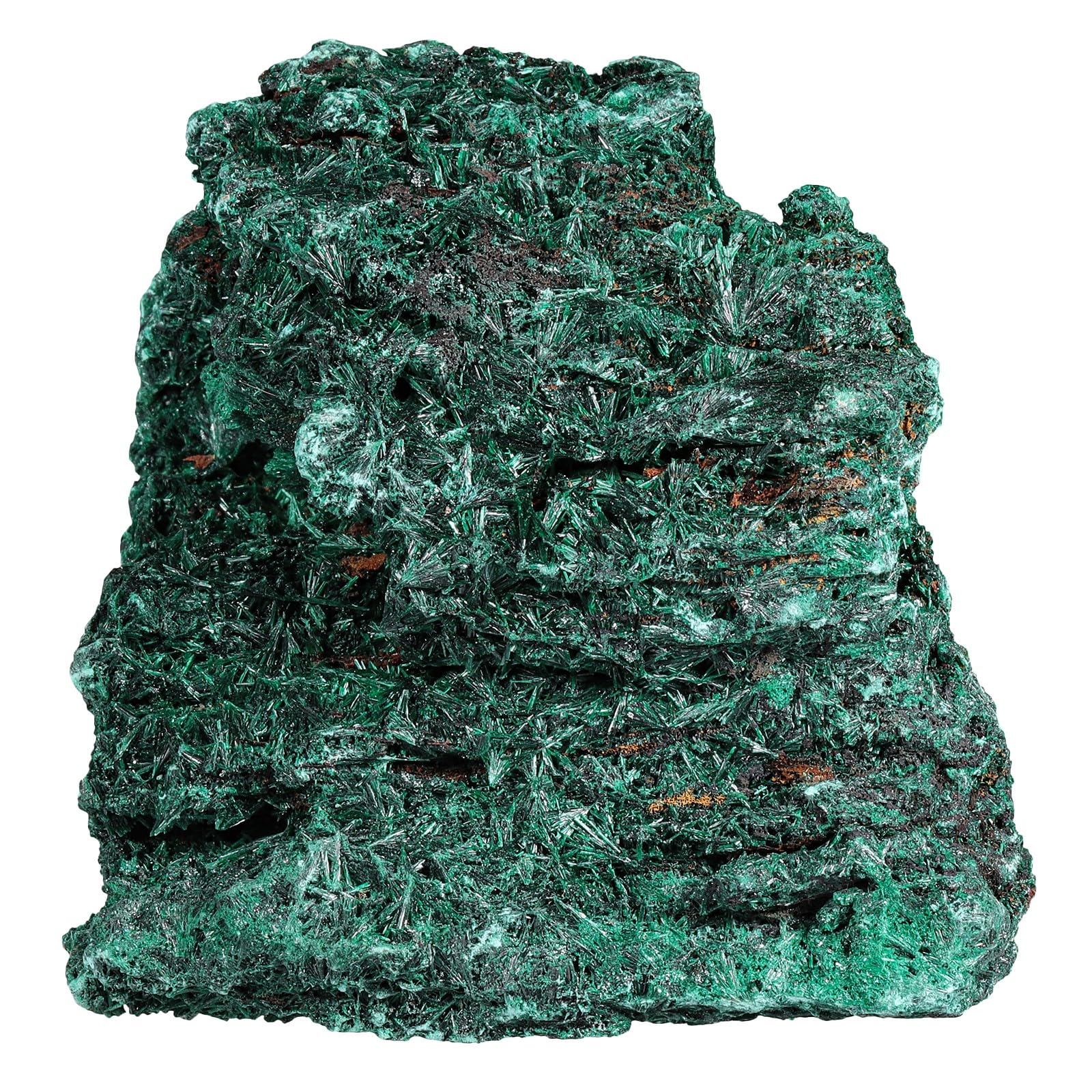 Nupuyai Pierre Brute de Malachite, Cristaux Irréguliers Spécimen de Malachite en Roche Naturelle, Pierre Minérale de Feng Shui pour Décoration Collection et Gravure d'Œuvres d'art, 401-500g