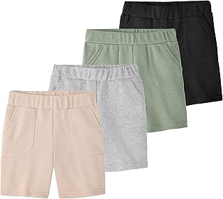 Garanimals Baby & Toddler Boy French Terry Shorts, Size 0-6T, Multi-Pack | Machine-Washable Kid's Clothes, Pull-On Bottoms for Easy Changes, Casual Everyday Outfits, OEKO-TEX Standard 100 Certified