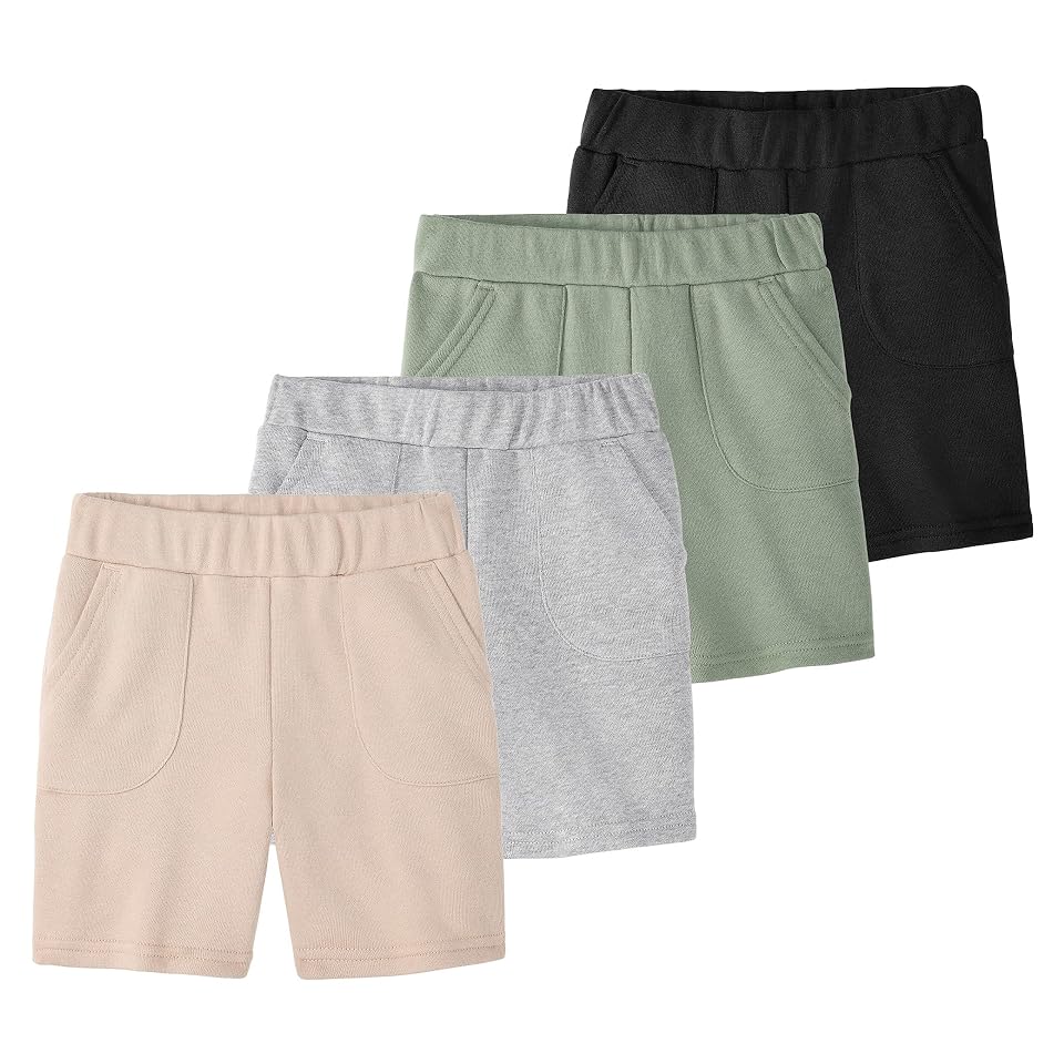 Garanimals Toddler Boy Solid French Terry Shorts, Size 6T, 4-Pack