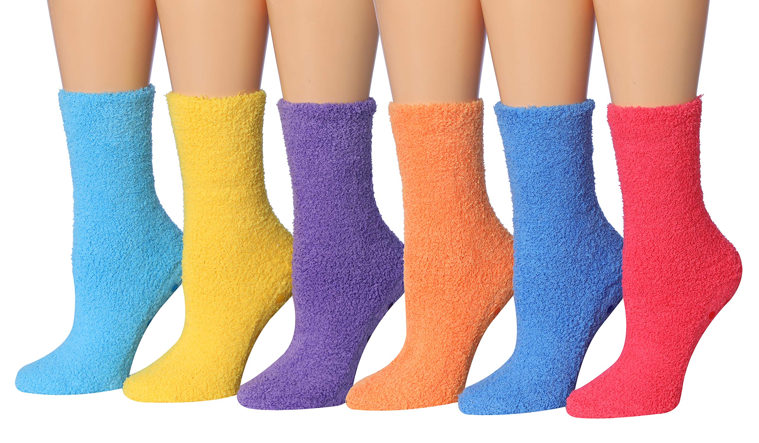 Paquete de 6 calcetines tipi toe acogedores de microfibra difusos para mujer - Imagen 4 de 5
