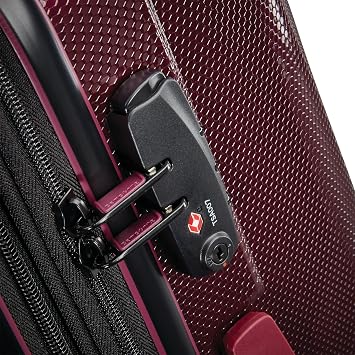 Samsonite SWERV DLX Spinner 3 Piece Carry-On, Medium, and Large Suitcase Hard-Shell Luggage Set with Side Carry and Telescopic Handle, Aubergine