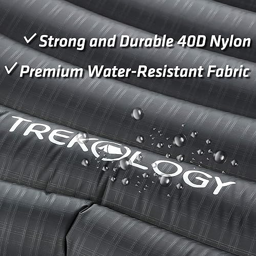Miniatura 8 de TREKOLOGY UL80 - Colchoneta de dormir ultraligera – Colchoneta inflable para acampar – Alfombrilla compacta de nailon 40D – Colchón de aire ligero