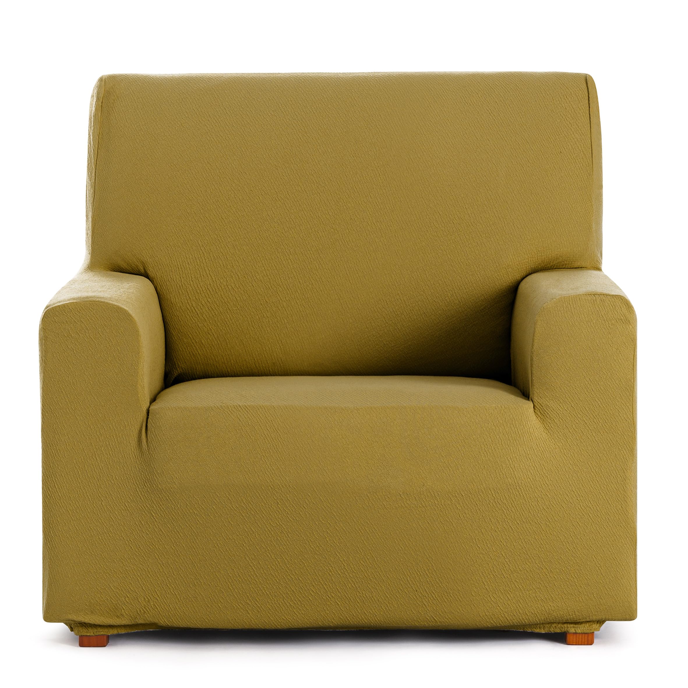Eysa 1 Seater Bi-Elastic Sofa Cover Mustard Design Harlem