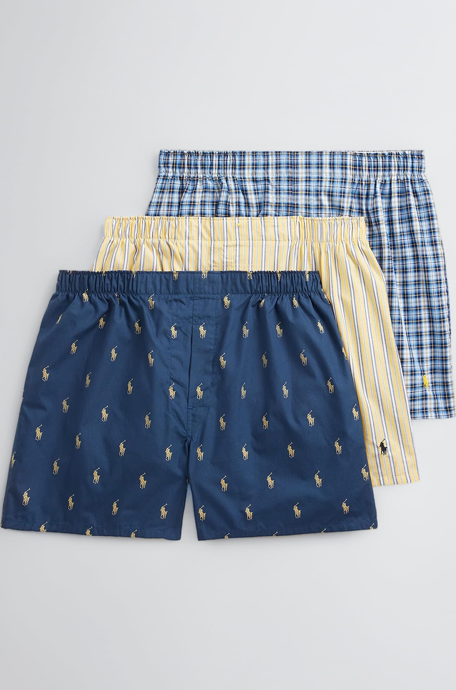 Men's Classic Fit Cotton Woven Boxers 3-Pack