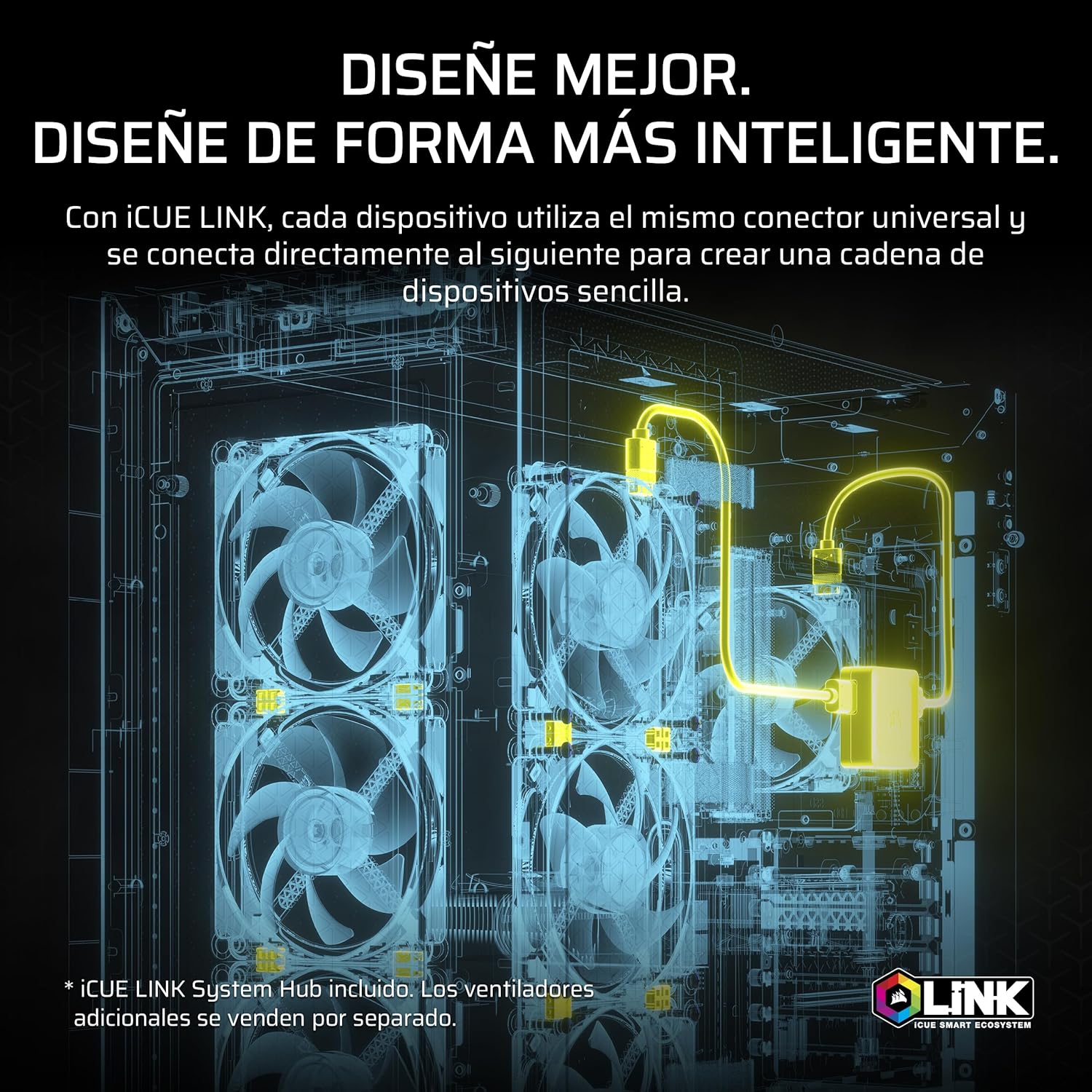 CORSAIR iCUE Link Titan 360 RX Refrigerador Líquido RGB para CPU – 360mm AIO – 3X RX120 Ventiladores RGB Incluidos – Compatible con Intel LGA 1851/1700, AMD AM5/AM4 – Hub iCUE Link Incluido – Blanco 7