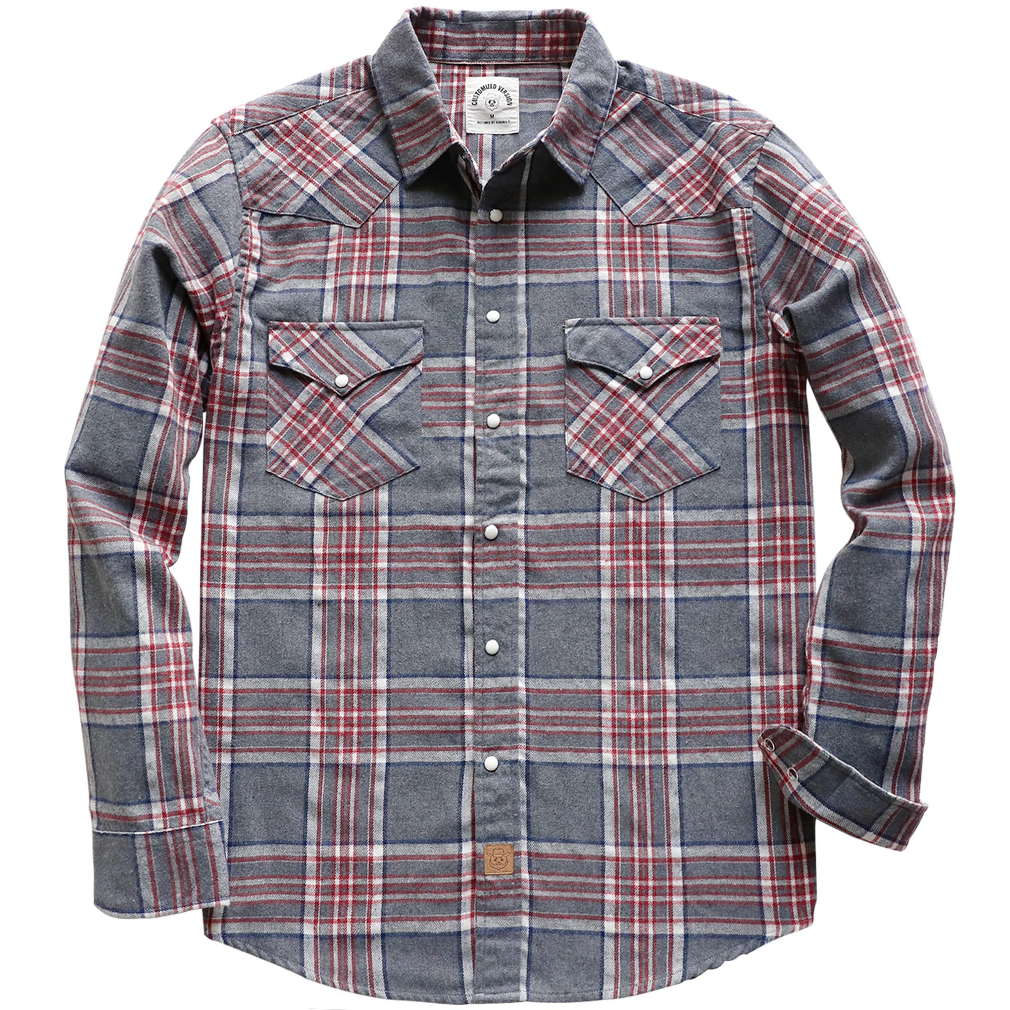 Dubinik® Camicia Flanella Uomo Invernale Camicia Uomo Flanella Cotone Western Cowboy con Bottone Automatico Vintage Quadri