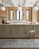 Vista 123 de Loloi Jean Stoffer Katherine Collection KES-02 Ocean/Coral 2'-7'' x 10'-0'', .25" Pile Height, Runner Rug