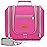 COOSKY Hanging Travel Toiletry Bag for Women and Men, 6 Organizer Compartments, Extra Large Toiletries Bag, Bathroom Cosmetic Bag, Water-resistant Makeup Bag, Holds Full-Size Shampoo, Rose Red