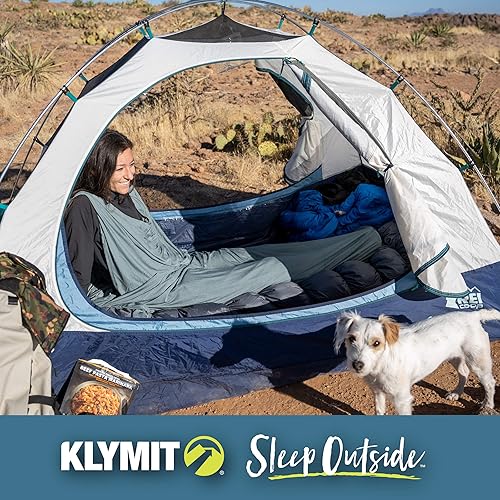 Miniatura 7 de Klymit Forro para saco de dormir Nest, inserto para saco de dormir para clima cálido, gris, L