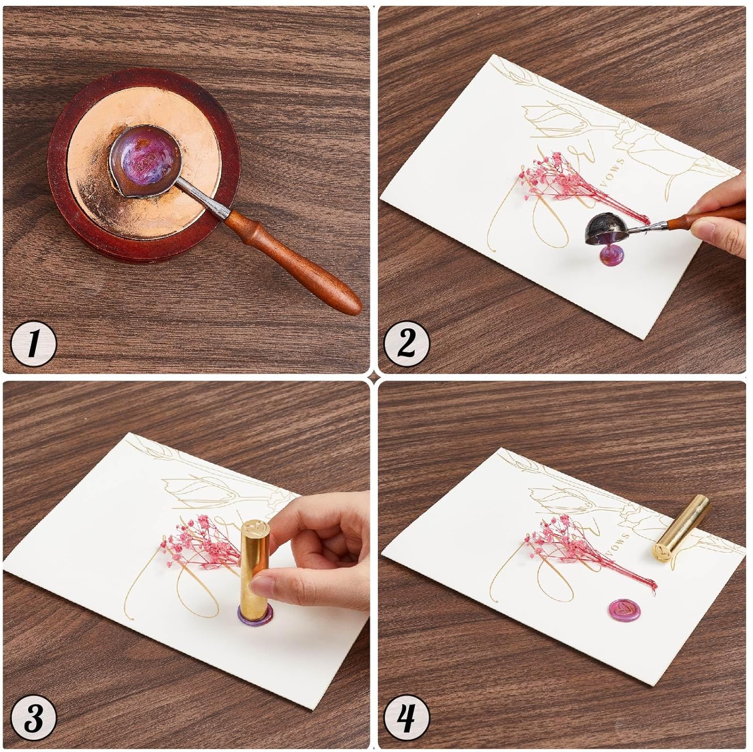 CRASPIRE Brass 2 Styles Pattern Headed Wax Seal Stamp 15mm Mini Carved Crow Skull Moon Small Wax Seal Stamps Halloween Crow Moon Retro Brass Carved Sealed Stamp Invitation Envelope Wrapping Wine