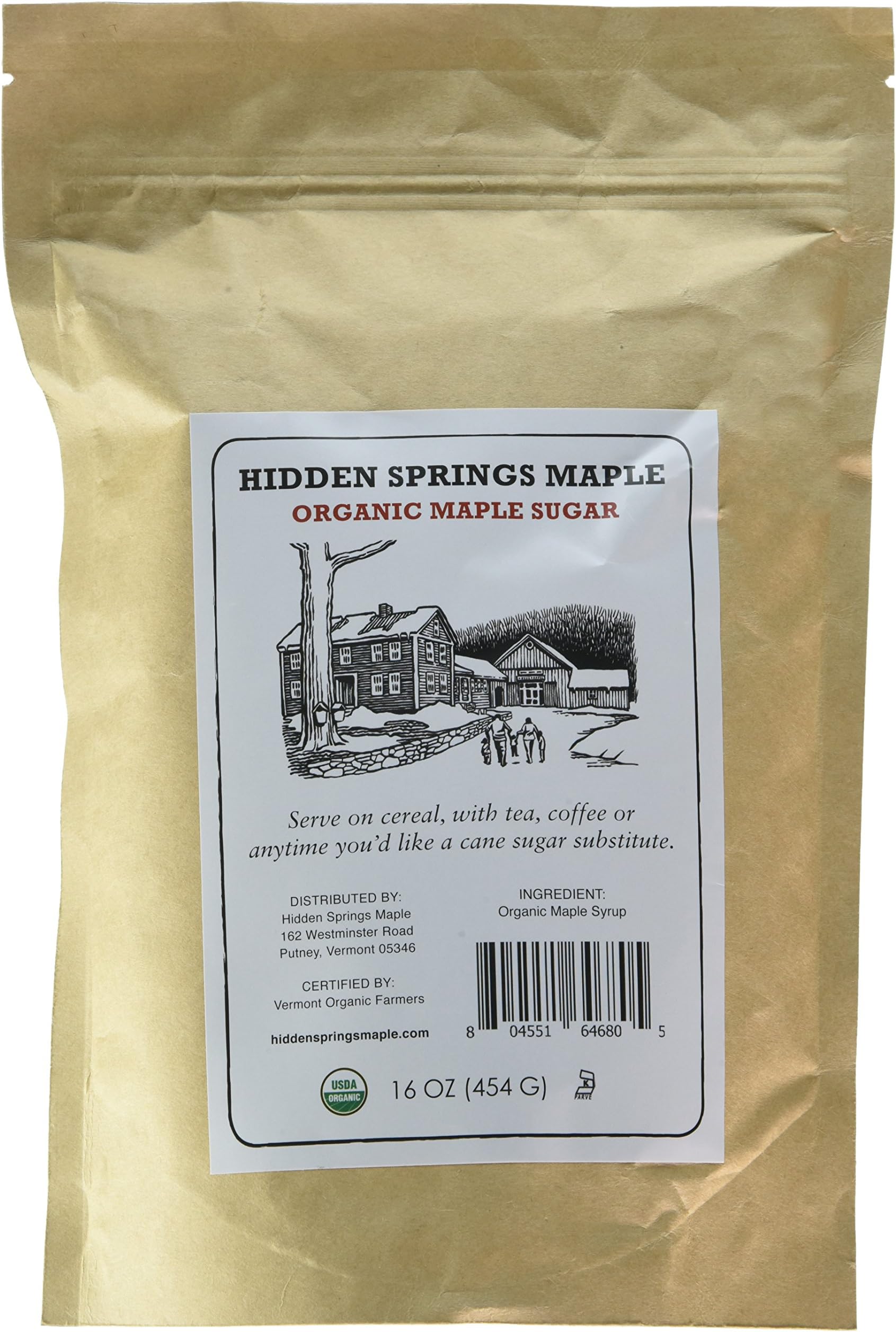 Hidden Springs Maple Organic Maple Sugar, 1 Pound