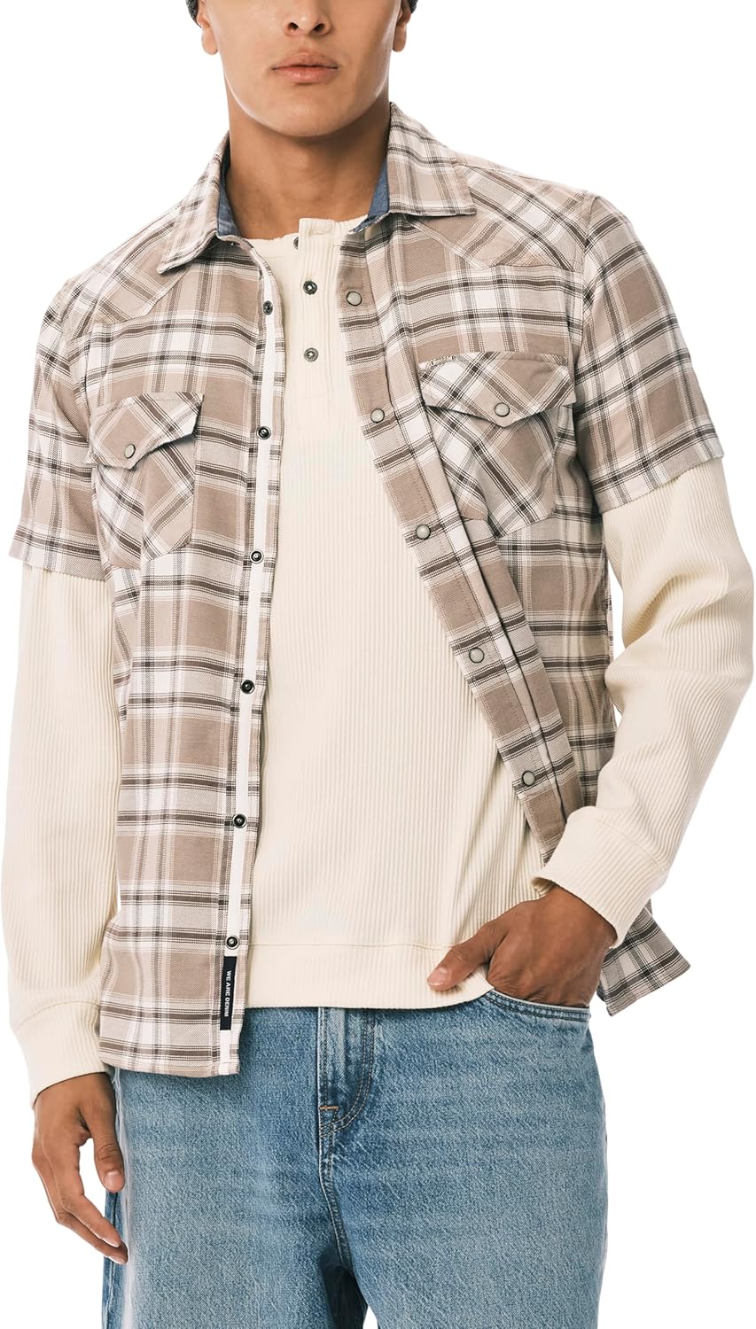 Buffalo David Bitton Mens Short Sleeve Sirilo Casual Tailored Fitted Button Down