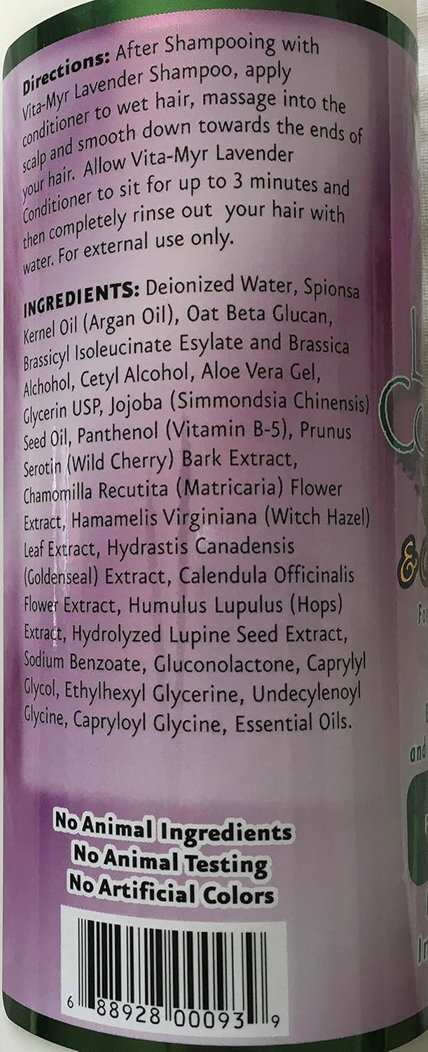 VITA-MYR Vitamyr Lavender 16 Oz Natural Shampoo Botanical Ingredients