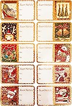 Gesar Christmas Stickers and Christmas Stickers - 30 Pieces - Christmas Stickers and Close Christmas Pack - Christmas Decorations for Children, Sticker Lettering for Balls, DIY Gift Tags