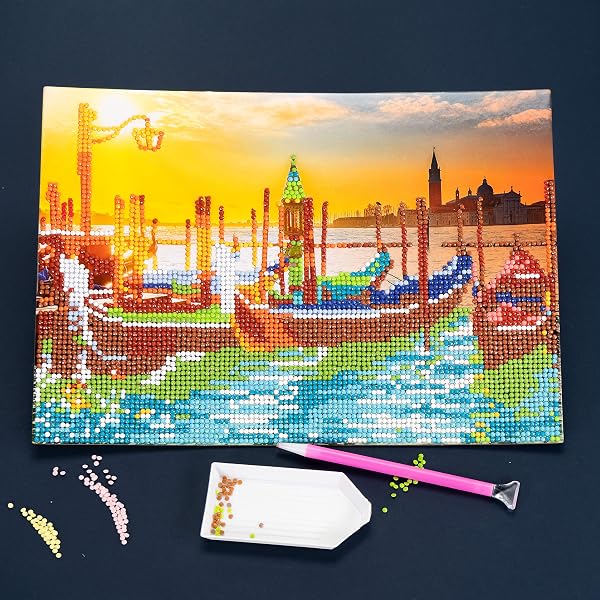 DIAMANTINY Level Up - Nice Group Creative Art, Diamond Painting Kit crea il mosaico, LANDSCAPE, Venezia - 2