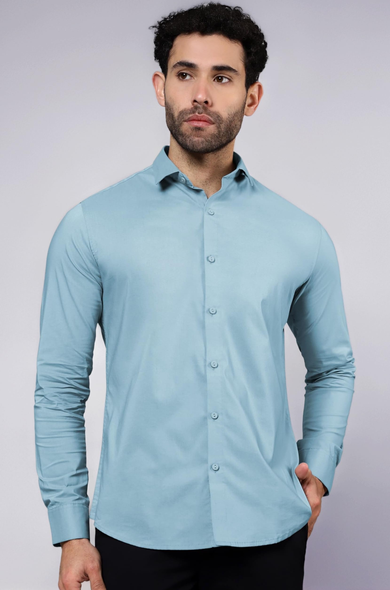 Cotton Plain Regular Fit Shirt for Men | Full Sleeve | Formal Shirt | Classic Collar Cotton