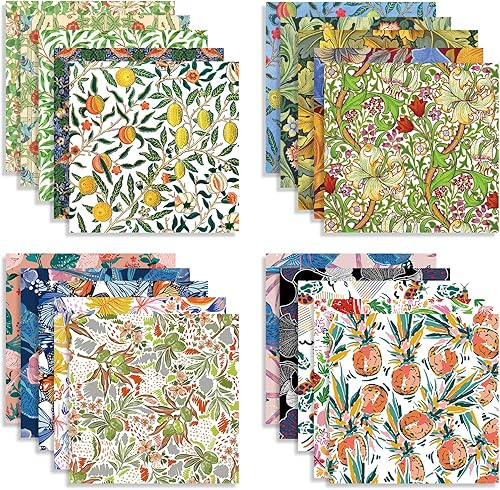 Vista 82 de Juego de 10 paquetes diferentes de papel de origami de 6 pulgadas, cuadrados, de doble cara, colores vivos, creación, fácil de plegar, manualidades